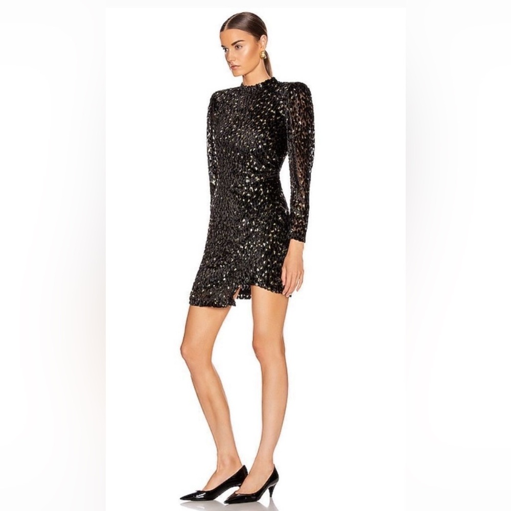 A.L.C. Jane Metallic Velvet Mini Dress